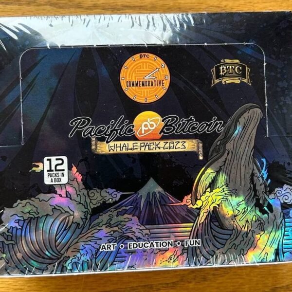 Sealed Box - Pacific Bitcoin 2023 Whale Box - x12 Packs in a Box - Bitcoin Trading Cards
