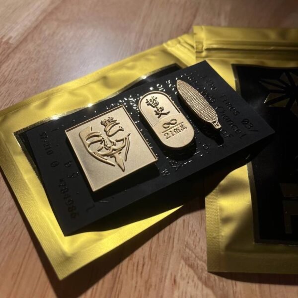 BTC Pins + Asanoha - Gold on Gold Edition